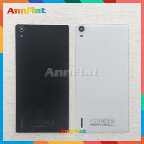 High Quality For Huawei Ascend P7 P7-L10 P7-L00 P7-L05 Back Housing Battery Cover Door Rear Cover Glass with Adhesive