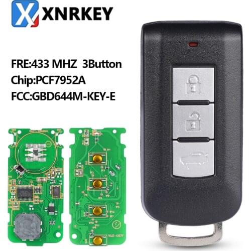 3 Button Smart Remote Key Fob 433Mhz PCF7952 ID46 for Mitsubishi Lancer Outlander ASX FCC: G8D-644M-KEY-E