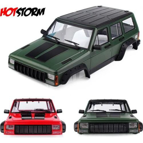 RC Hard Plastic Body Shell 12.3inch 313mm Wheelbase 1PCS Red/Green for 1/10 RC Crawler Car Axial SCX10 & SCX10 II 90046 90047