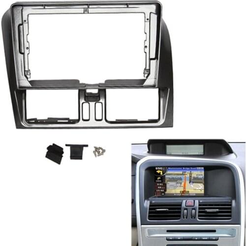 2 Din Car Radio Fascia for Volvo XC60 13-17 DVD Stereo Frame Plate Adapter Mounting Dash Installation Bezel Trim Kit