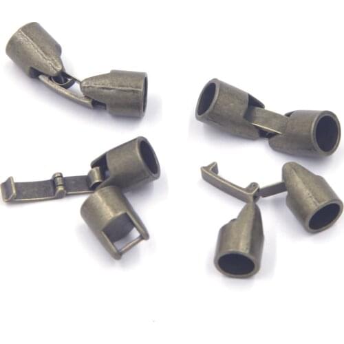 25 Sets Bronze Tone End Beads Caps Fit For Bracelets / Necklaces Fashion Jewelry Making Finding Component 33x10mm(1-1/4"x3/8")