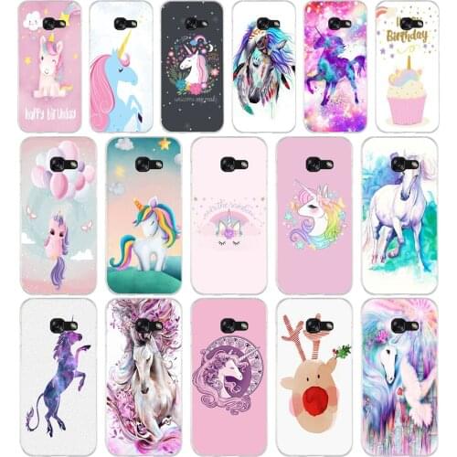 281 watercolor Horse Spirit Soft Silicone Tpu Cover phone Case for Samsung a3 2016 a5 2017 a6 plus a7 a8 a9 star lite s 6 7 8 9