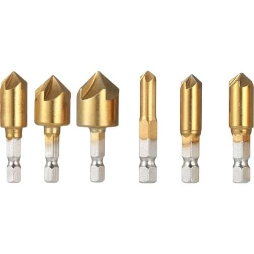 3pcs Hex Countersink Boring Set for Wood Metal Quick Change Drill Bit Tools 3pcs Hexagonal Shank Carbon Steel
