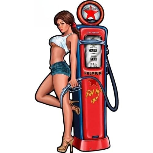 3D Car Stickers Sexy Pin Up Girl Car Window Decal Sticker Rear Windshield Car Styling JDM 13cm X 7cm