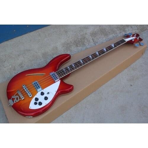 4 strings Rickenback 360 electric bass Cherryred 4 string Ricken 330 bass guitar Red ric bass Free Shipping