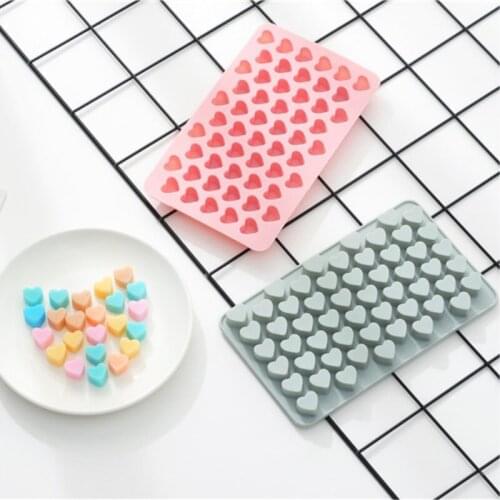 55 Holes Mini Love Heart Chocolate Mold Non-stick Silicone Molds DIY Mousse Fondant Cake Jelly Sugar Mould Bakeware Baking Tools