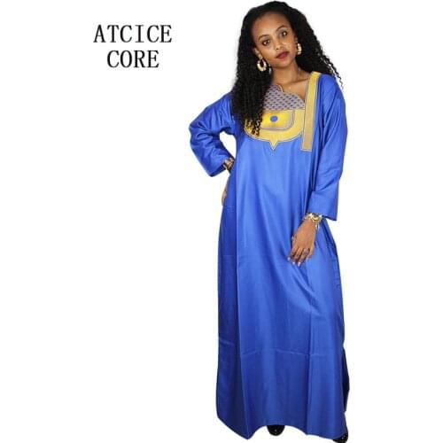 African dresses for woman soft material embroidery design dress DP208