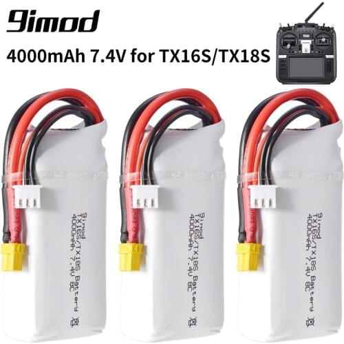 RadioMaster TX16S TX18S 7.4V 2S 4000mah 8C Lipo Battery for Remote Control Transmitter T Deans Plug