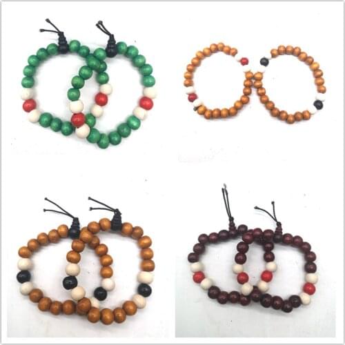Free Shipping!! beaded wooden Bracelets can mixed 4 designs