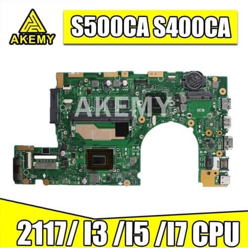 Free Board S400CA S500CA motherboard For ASUS S400CA 2117/I3/I5/I7 CPU 4GB Laptop motherboard S500C S400C S500C S500CA mainboard
