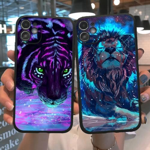 Cool Lion tiger butterfly art Phone Case For Samsung A50 A70 A71 A51 A30 A10 S9 PLUS S10 Plus S8 S20 FE A7 A9 TPU Silicone Case