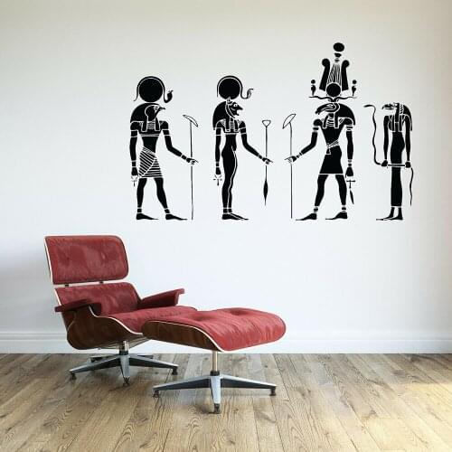 Egyptian Gods Wall Decal Egypt Ancient culture Vinyl Wall Stickers Home Decor Living Room Wall Art Decor Poster Removable X919