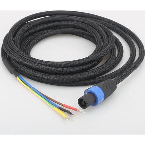 HiFi SBC01 Subwoofer cable 3 Wire Sub Speaker Cable Speakon to Spade end for REL/MJ Acoustics