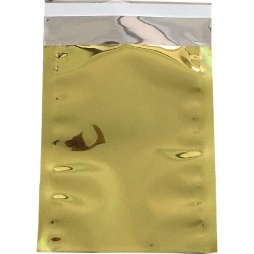 Gloss gold poly mailer 16x23cm, 100pcs 6x9 foil envelopes with self adhesive tape