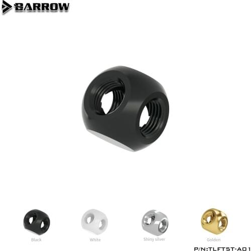 Barrow TLFT5T-A01 G1 / 4 "X5 Black white silver Gold 5-Way cubic Adaptor seat water cooling computer accessories