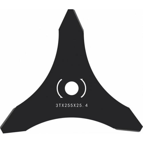 3 Teeth Trimmer Blade Sharp Good Toughness Carbon Steel Black Durable 3 Teeth Cutter for Bush