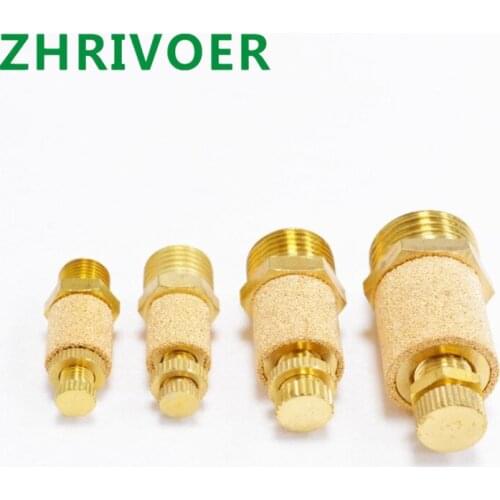 Copper connector silencer Pneumatic Muffler Silencer Filter Flow Speed Controller Sintered Bronze 1/8" 1/4" 3/8" 1/2" 3/4"