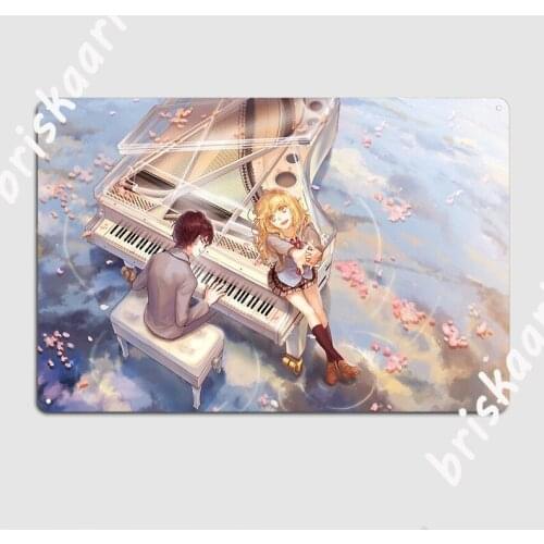 Your Lie In April Metal Sign Funny Cinema Living Room Plaques Home Tin sign Poster