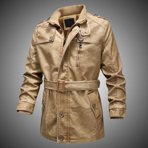 Fashion Winter Leather Jacket Men Outdoor Motorcycle Jackets 2020 Mens Plus Velvet Warm Faux Leather Coats Casual Pu Outerwear