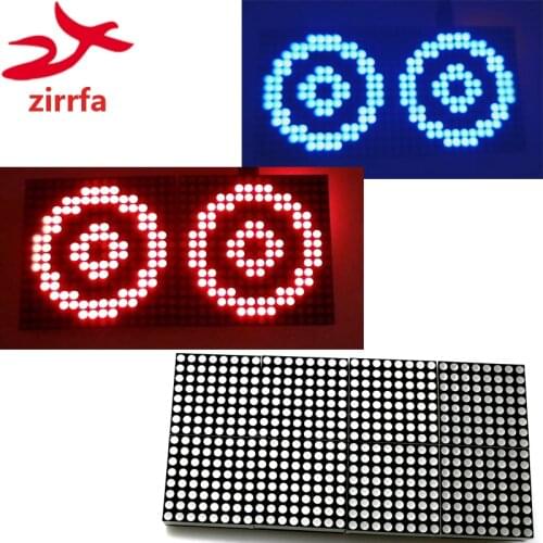 16x32 led dot matrix display module unlimited cascading red/green/blue finished with mcu