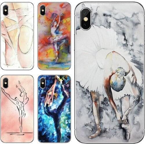 Soft Shell Case For Huawei Mate 20 30 40 7 8 9 10 Lite Pro P Smart 2018 2019 Plus G7 G8 ballet-dancer-watercolor-painting