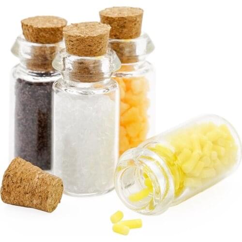 Odoria 1:12 Miniature 4Pcs Glass Spice Jars Corky Set Seasoning Bottles Kitchen Dollhouse Accessories Doll House Decoration