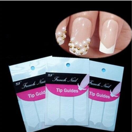 New 1 Sheet Nails Guides Tips Sticker 3 Style French Manicure Nail Art Decals Form Fringe DIY Styling Beauty Tools