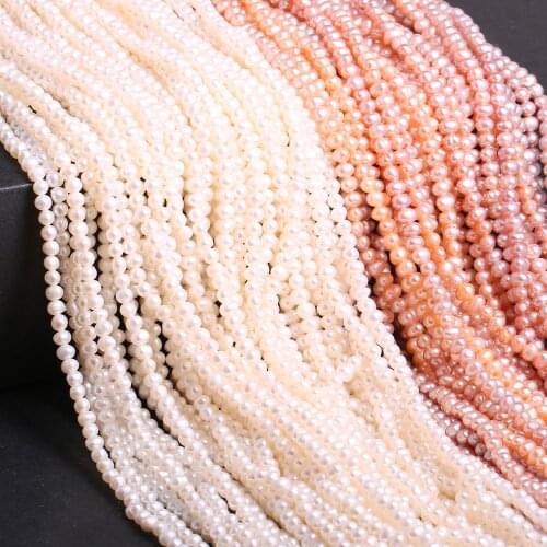 New white pink purple potato-shaped pearl beads Simple and stylish party jewelry personality gift pearl size 3-3.5mm