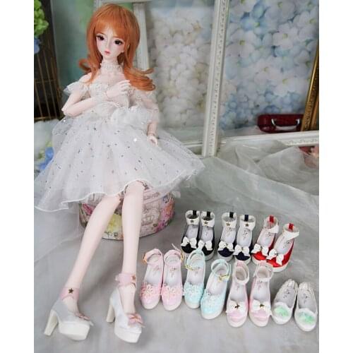 B285 Blyth Doll clothes gift 1/3 60cm bjd dolls Accessories High heel embroidered shoes 6.5cm 1pair