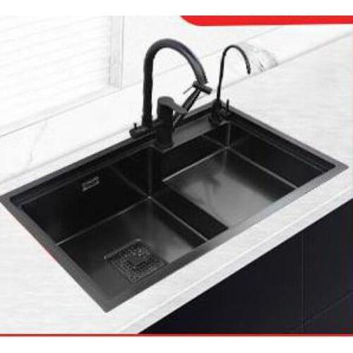 Kitchen Sink Single Sink Basin 304 Stainless Steel Sink Level Stepped Vegetable Washing Sink Single Sink