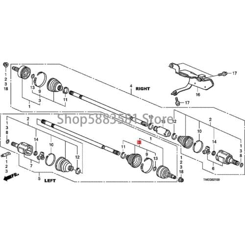 Car Outer ball cage dust cover Outer connector dust cover hon dac ity Outer dust cover of front axle shaft Dust cover
