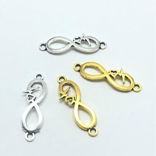 Retro couple eight characters lightning love connection manual diy production bracelet necklace accessories jewelry wholesale