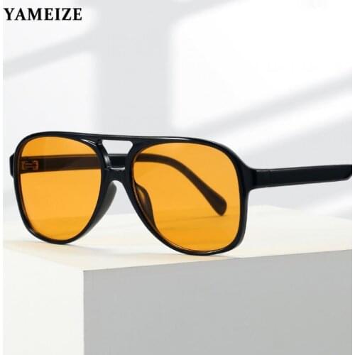 Pilot Sunglasses Men Vintage Retro 70s Sunglasses For Women Classic Large Square Frame UV Protection Driving Glasses Gafas