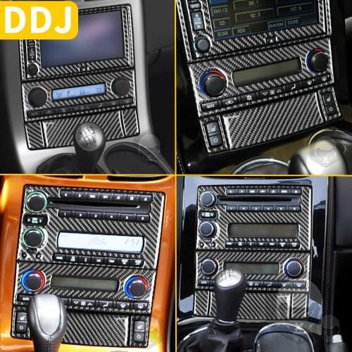 Carbon Fiber For Chevrolet Corvette C6 2005 2006 2007 Climate Control Navigation System Panel Sticker Car Modified Accessories