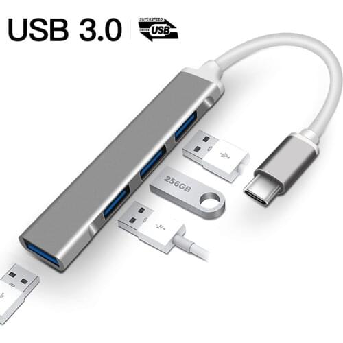 USB C HUB Type C to USB 3.0 Adapter 4 Ports USB Station Multi Splitter USB-C Adapter Converter for Lenovo Xiaomi MacBook Laptop