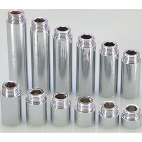 1 / 2 inner and outer wire direct copper plating inner and outer teeth straight pipe ancient hexagon extension pipe joint