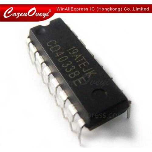 10pcs/lot CD4033BE TC4033BP HCF4033BE HEF4033BP CD4033 DIP-16 In Stock