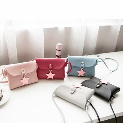 2019 Fashion Women Kids All-Match Key Coin Purse PU Leather Mini Crossbody Bag Shoulder Messenger Bags Handbag Lovely