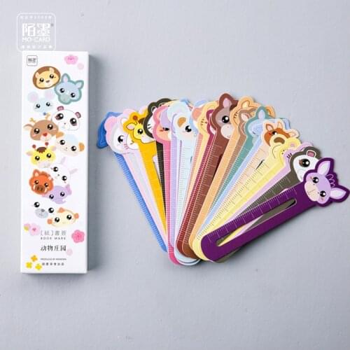 30 pcs/box MO.CARD "Animal farm " scale shape bookmark paper bookmarks kawaii stationery school supplie papelaria kids gifts