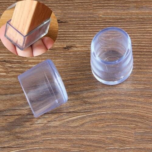 Brand New Rubber Chair Leg Caps Non-slip Square Table Foot dust Cover Socks Floor Protector pads Pipe Plugs Furniture feet 4 pcs