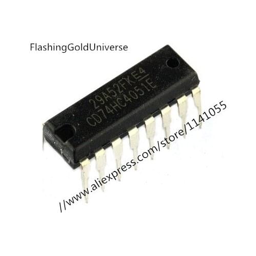 Free shiping 50PCS CD74HC4051E 74HC4051 DIP-16 New original