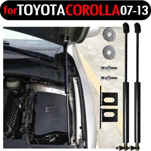 Front Hood Bonnet Gas Struts Lift Support for Toyota Corolla 2007- 2013 Absorber Shock Damper Carbon Fiber