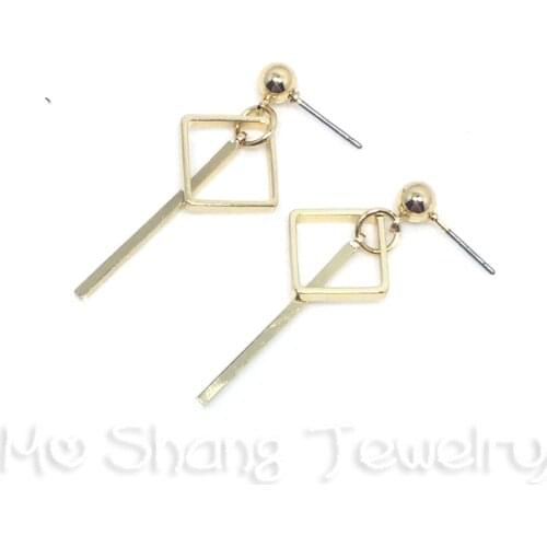 Anti Allergy Steel Needle Dangle Earring Gold Color Statement Earrings Geometric Earrings Holiday Earring Jewelry for Girls
