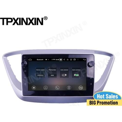 Carplay Car Radio 2 Din Stereo Control Receiver Android For Hyundai Solaris 2016 2017 2018 GPS Player Navigation Audio Head Unit