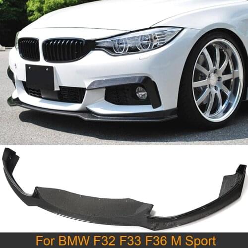Car Front Bumper Lip For BMW 4 Series F32 F33 F36 M Sport 2014-2018 Front Bumper Lip Spoiler Splitters Carbon Fiber / FRP Black