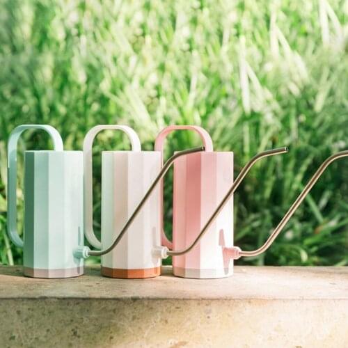 1.2L Long Mouth Plant Watering Can Plastic Small Candy Color for Gardening