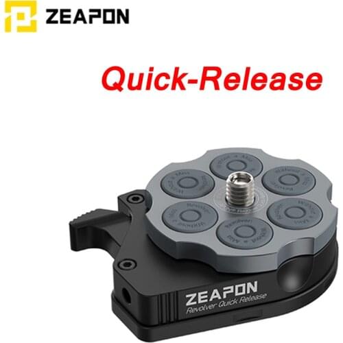 ZEAPON Al-H1 Revolver QUICK RELEASE plate Base Plate Clamp Tripod Screw Mount fast loading for DSLR Camera Slider Rail Camcorder