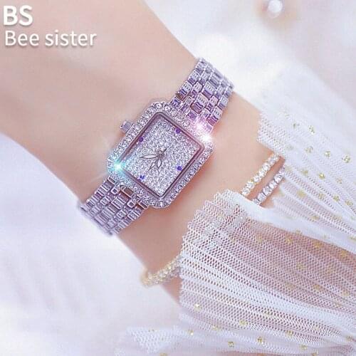 BS Pretty Girls Luxury Diamond Watches Womens Fashion Rhinestone Watch Ladies WristWatch Elegant Crystal Cute Dial Reloj Mujer