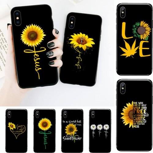 Sunflower Jesus Christ Phone Case for iPhone 11 12 mini pro XS MAX 8 7 6 6S Plus X 5S SE 2020 XR