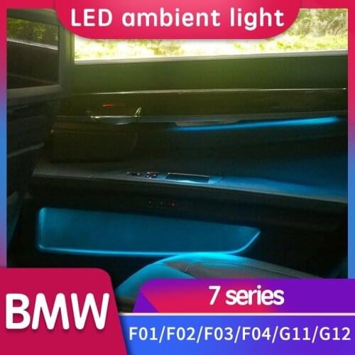 For BMW 7 series decorative auto ambient light led strip for F01/F02/F03/F04/G11/G12 tuning Co-pilot light car accessories